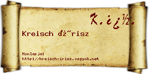Kreisch Írisz névjegykártya